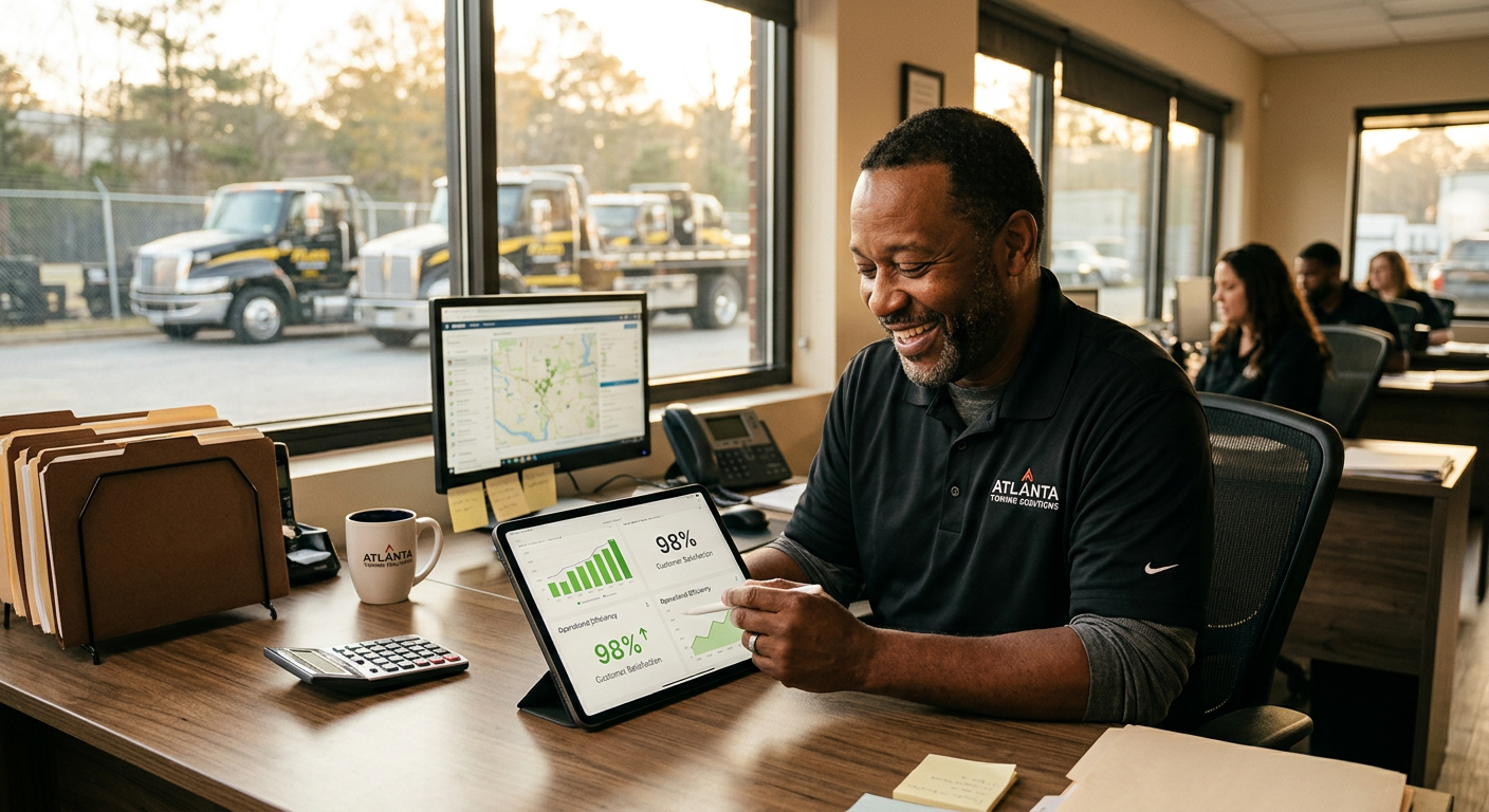 Towing Company business owner seeing AI marketing results in Atlanta, Georgia