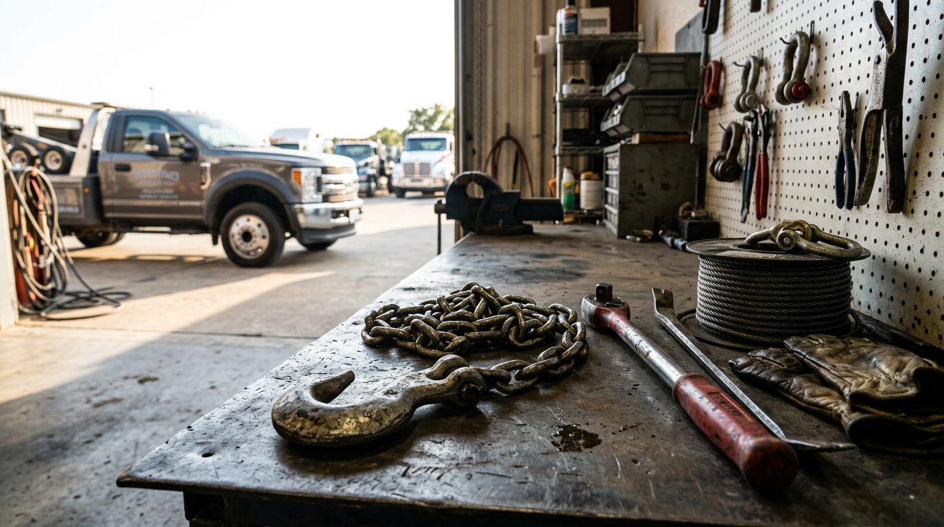 Towing Company equipment and tools used by professionals in Austin, Texas