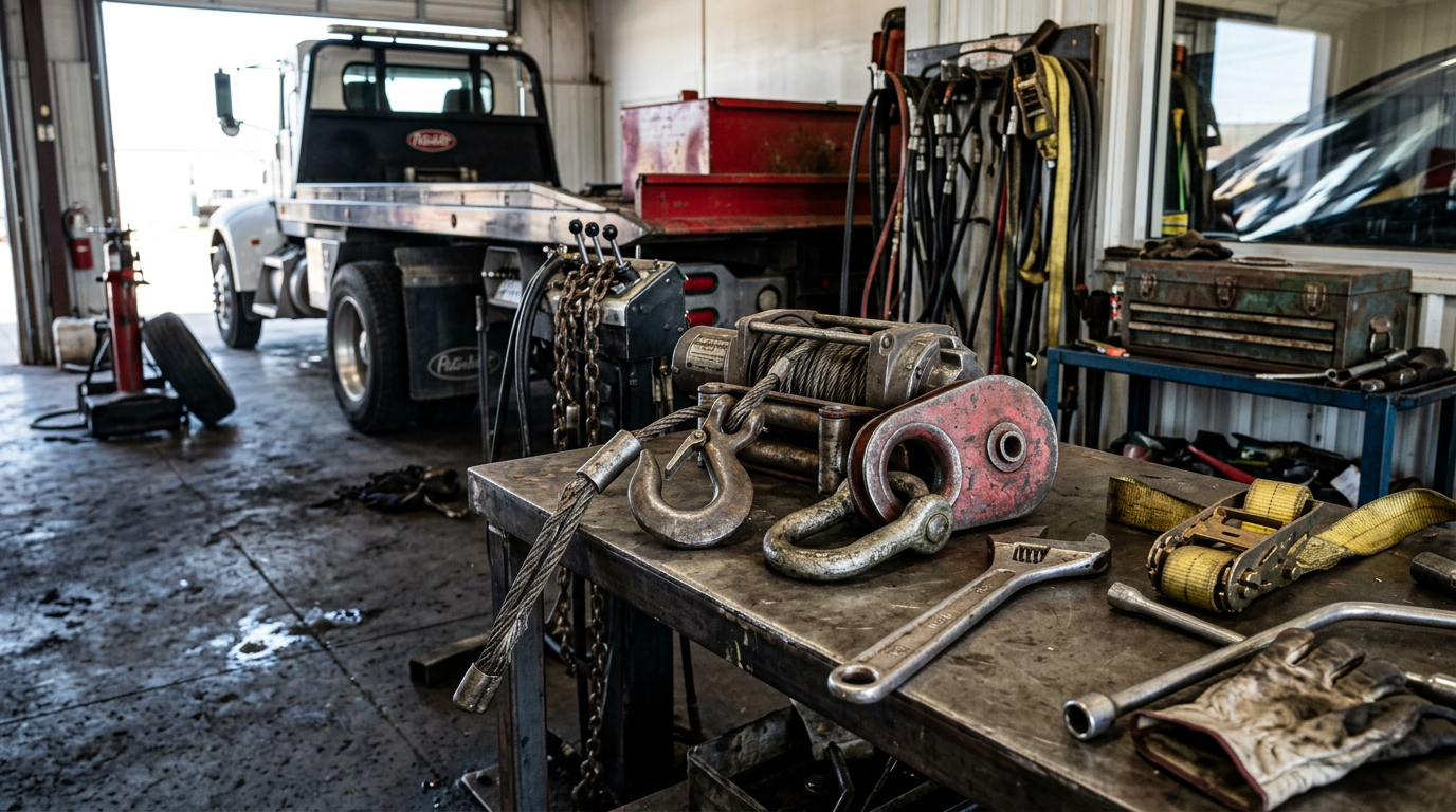 Towing Company equipment and tools used by professionals in Oklahoma City, Oklahoma