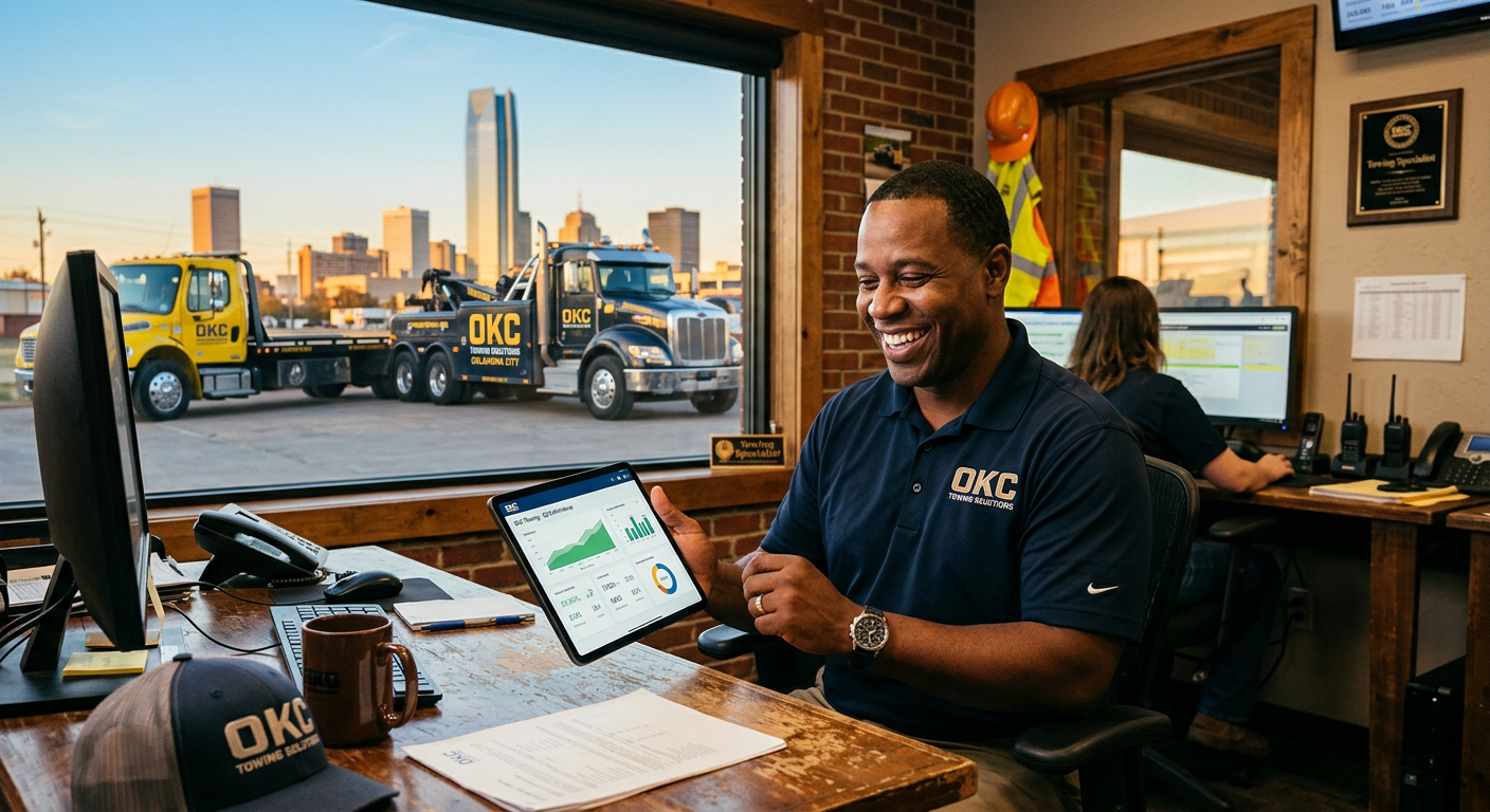 Towing Company business owner seeing AI marketing results in Oklahoma City, Oklahoma