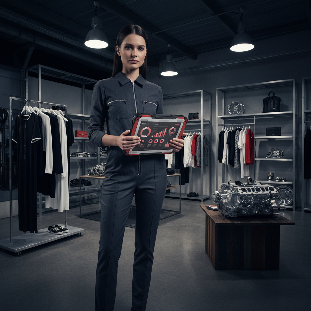 What Every Oklahoma Boutique Should Know About AI Proposal Automation: A boutique owner checking inventory on a tablet, with AI-driven insights displayed on the screen reg | innovAIt Media