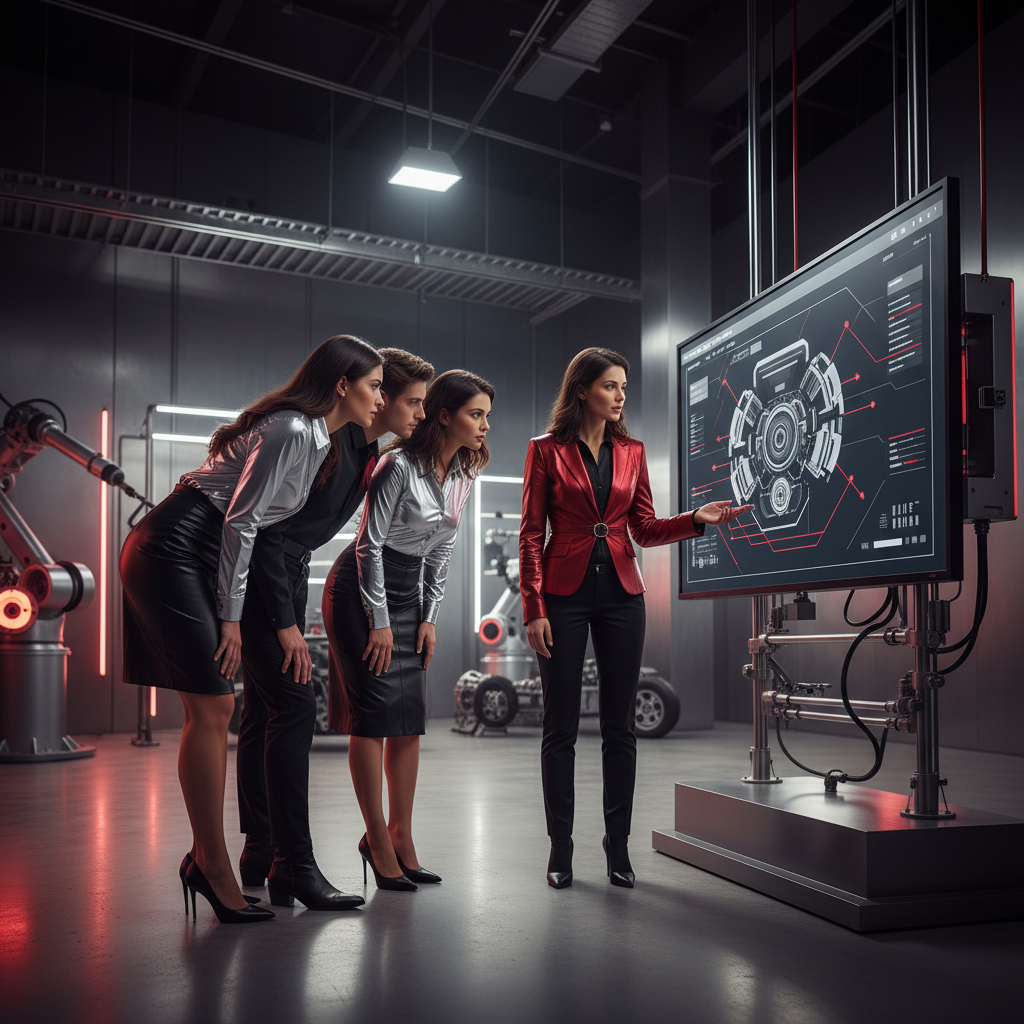 What Every Oklahoma Boutique Should Know About AI Proposal Automation: An AI integration specialist demonstrating an AI tool to a boutique owner and her team on a large mo | innovAIt Media