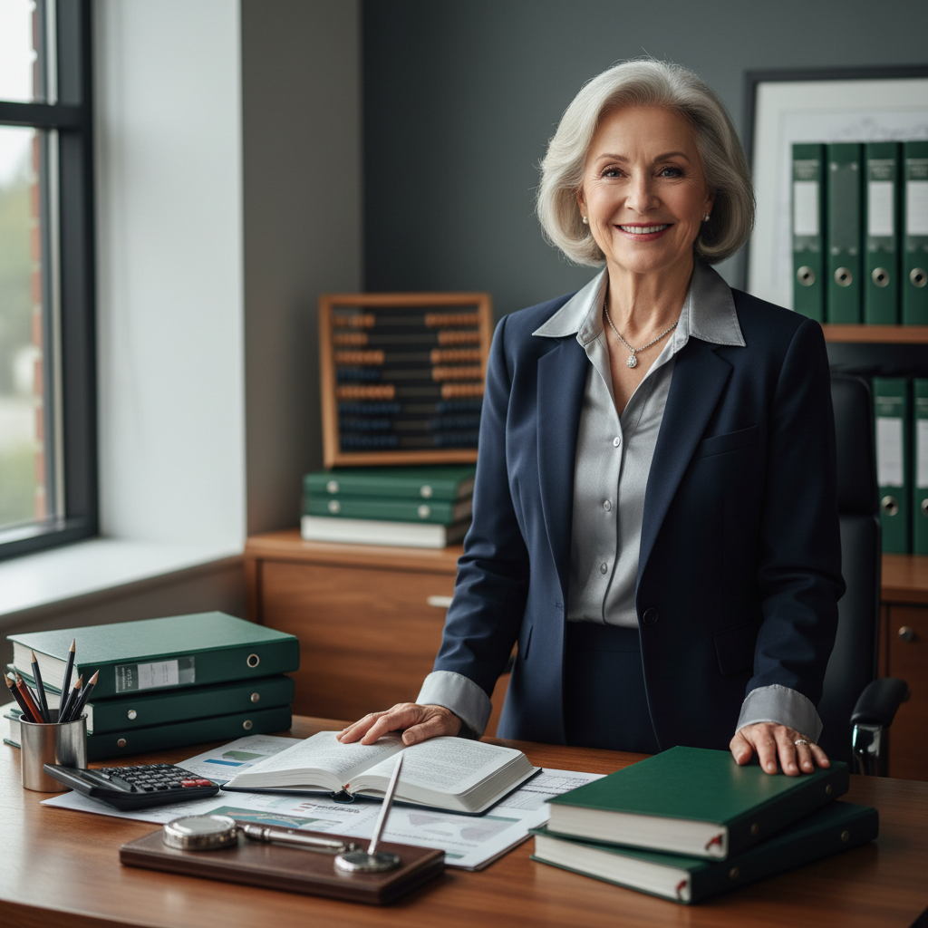 What happens when a Dallas Tax Accountant tries AI for the first time?: professional headshot of an older female accountant | innovAIt Media