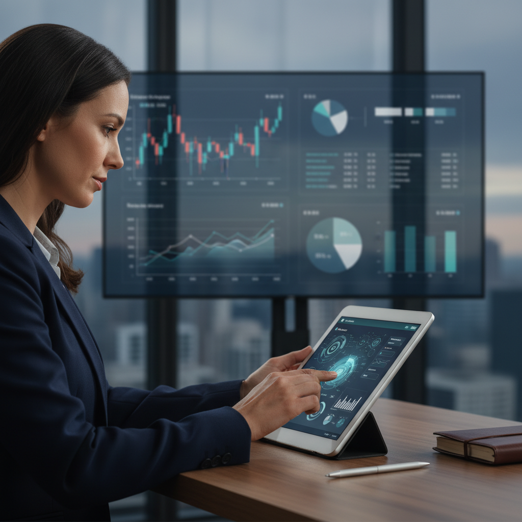 What Happens When a Miami Accounting Firm Tries AI Automation? What Happens When a Miami Accounting Firm Tries AI Automation?: Professional scene of an accountant using AI software on a tablet, with financial charts in the back | innovAIt Media