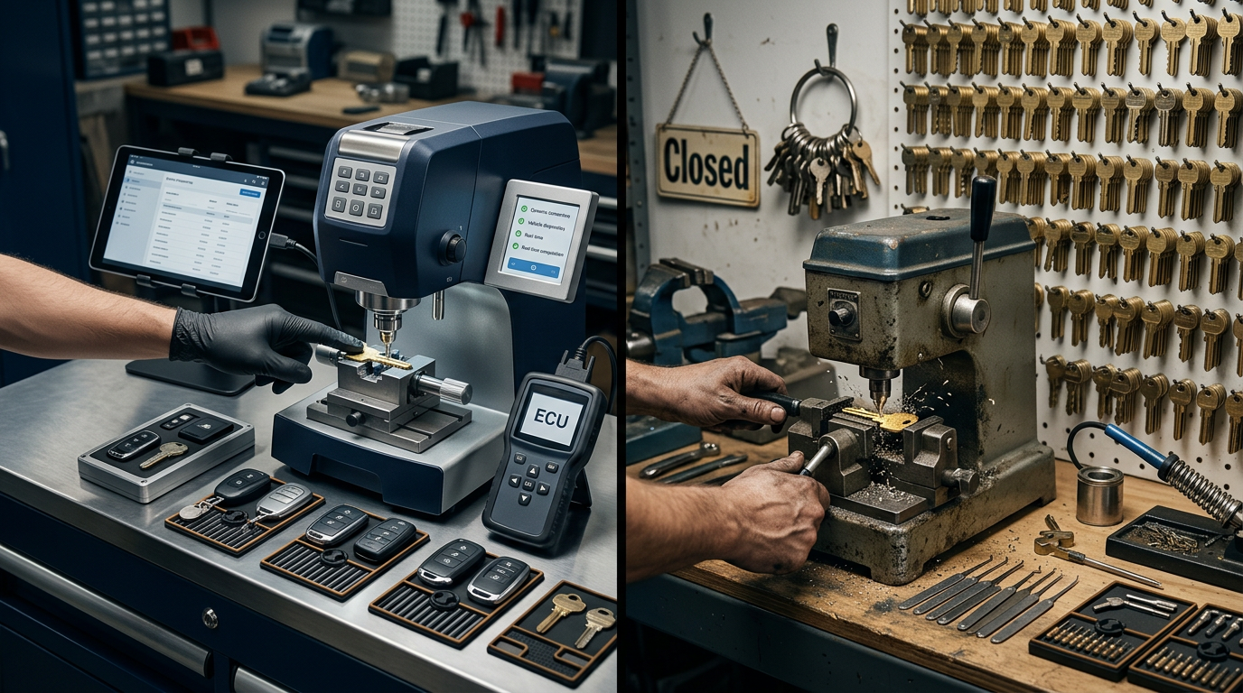 Writer AI Framework: Your Florist AI Strategy Is Broken: Table comparing AI-powered vs. traditional locksmith business methods, highlighting efficiency and r | innovAIt Media