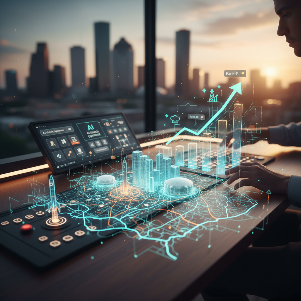 AI automation help my business rank on google houston tx logo