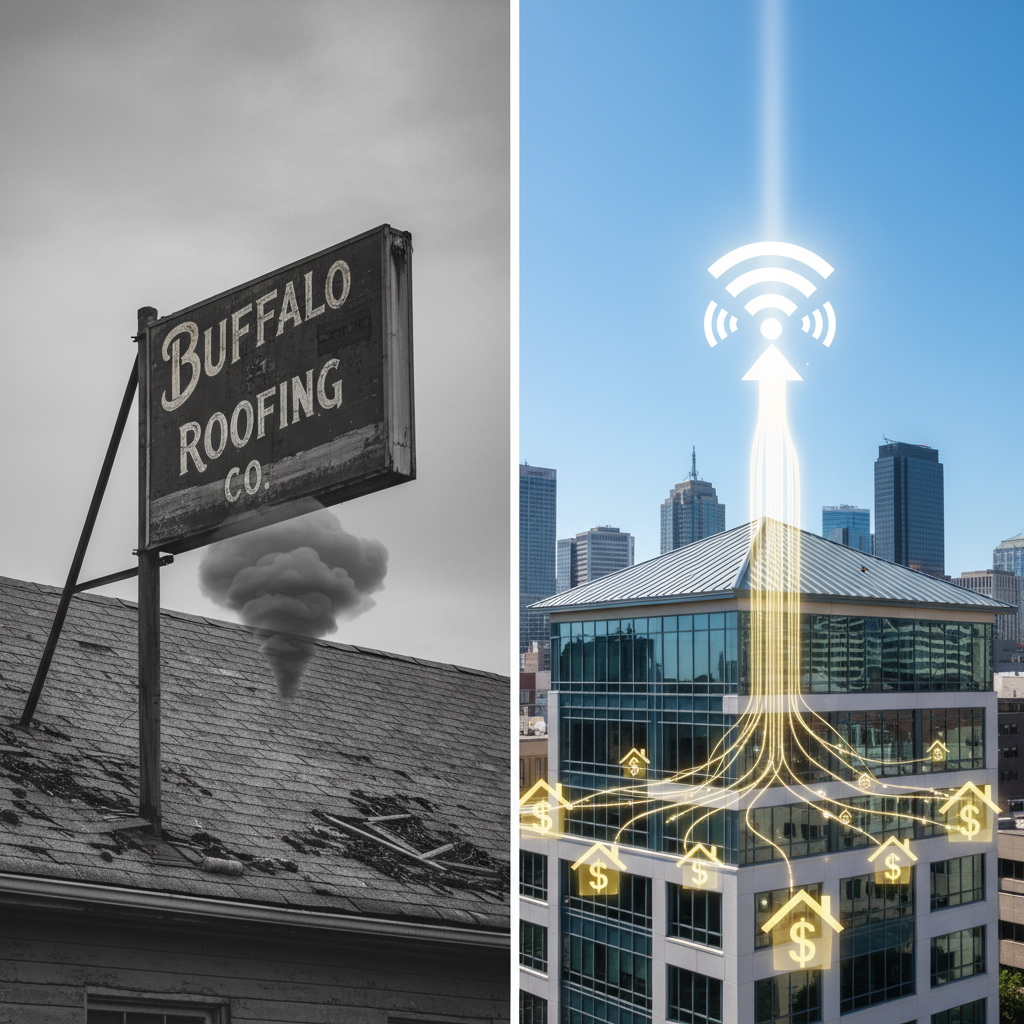 Professional web design for AI automation roofing company SEO Buffalo NY