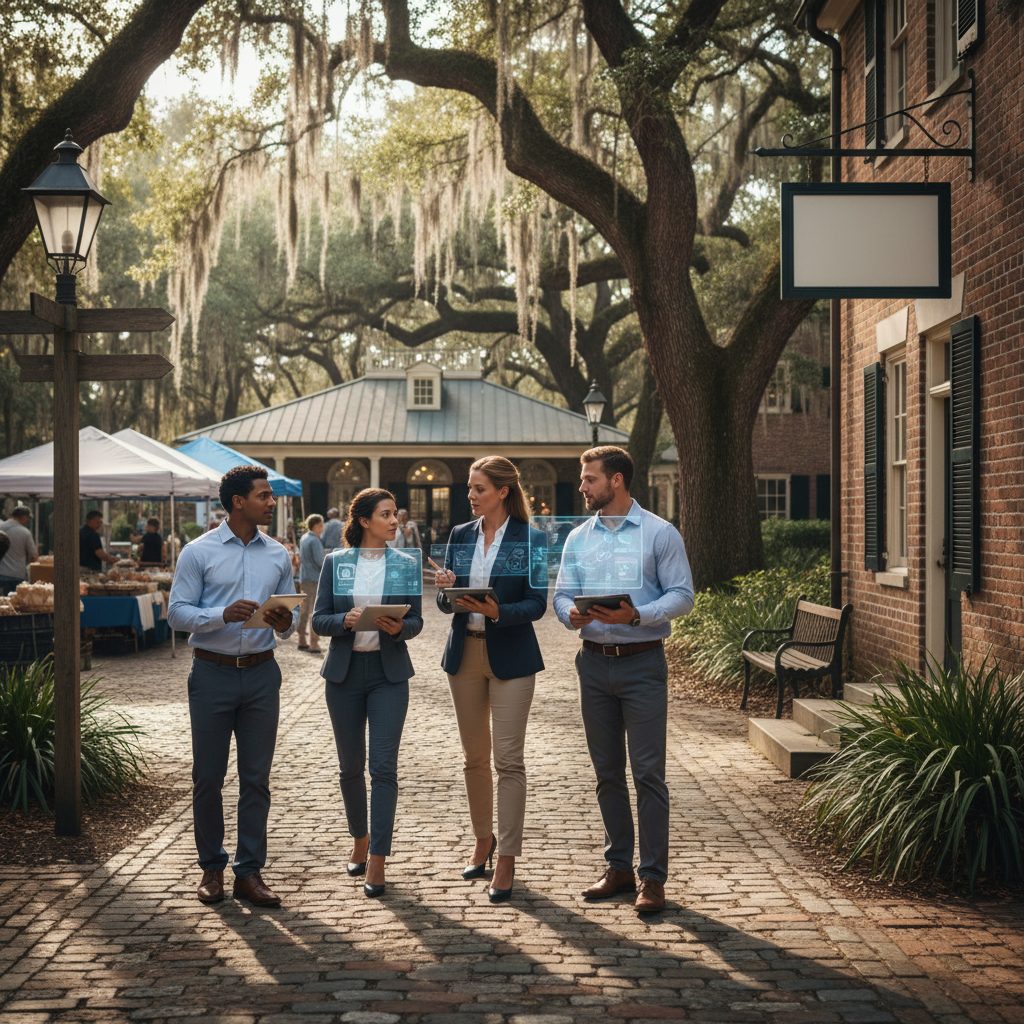A business owner in South Carolina brainstorming ideas for getting my business found on AI search as a beginner in South Carolina on a whiteboard.