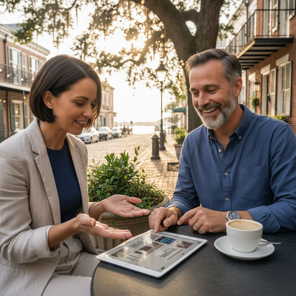 A developer analyzing data for professional web design services in Charleston, SC.