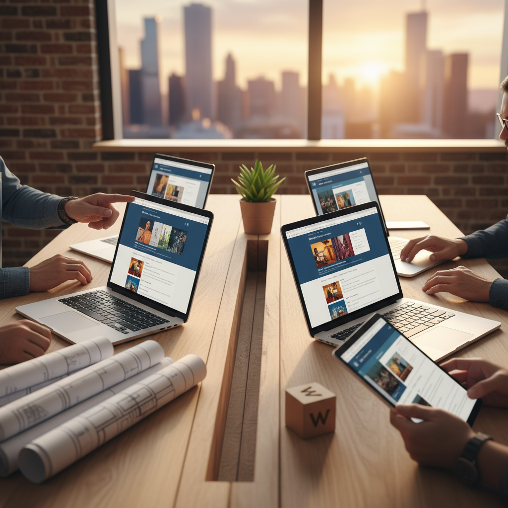 A WordPress dashboard being optimized by a development agency in Chicago