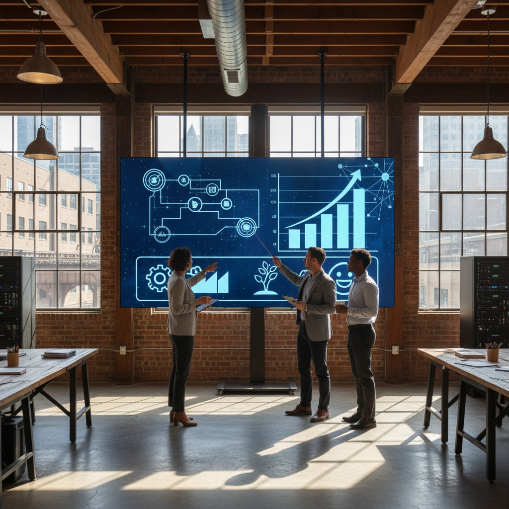 A meeting to discuss the best process for choosing a WordPress website development agency in Chicago