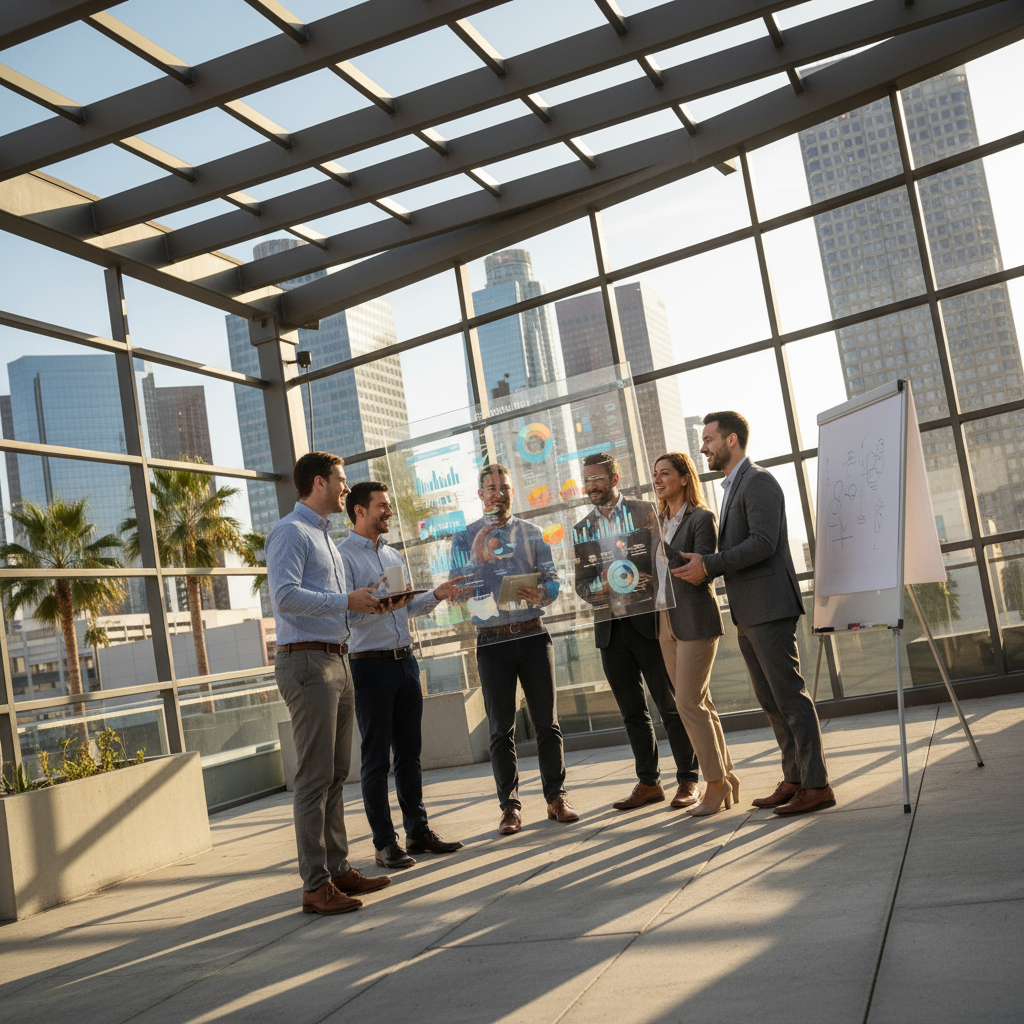 Image depicting the concept of local SEO in Los Angeles, California.