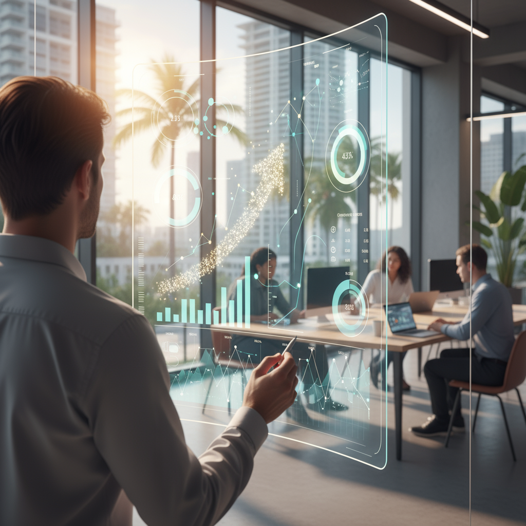 A business team celebrating success after investing in affordable AI SEO services in Miami.