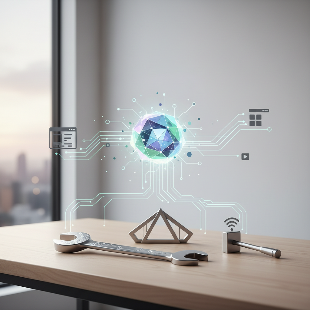 Comparing the best tools for AI automation for website creation on a computer screen.