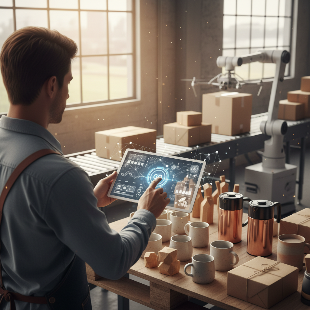 A business owner finding the best way to start using AI in digital marketing for small businesses.