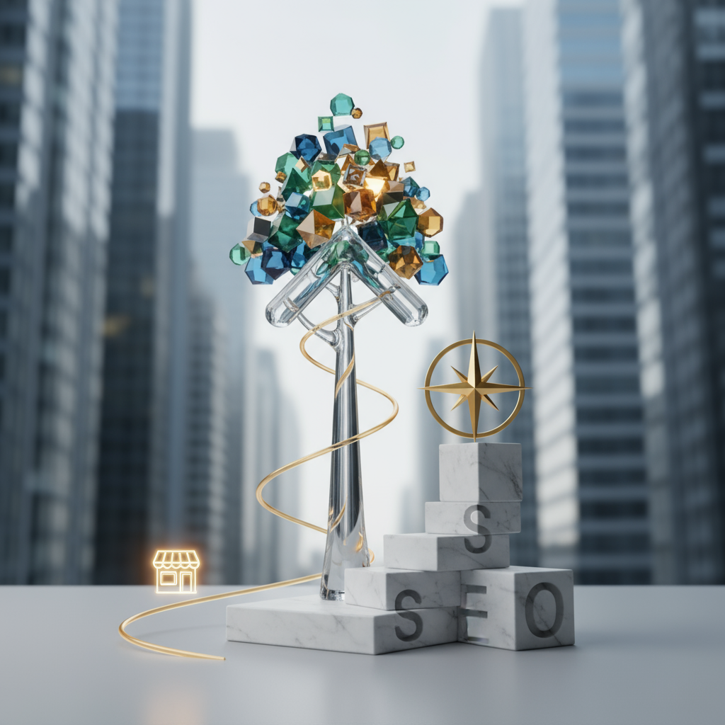 A flowchart showing the best workflow for developing an effective SEO strategy for small businesses.