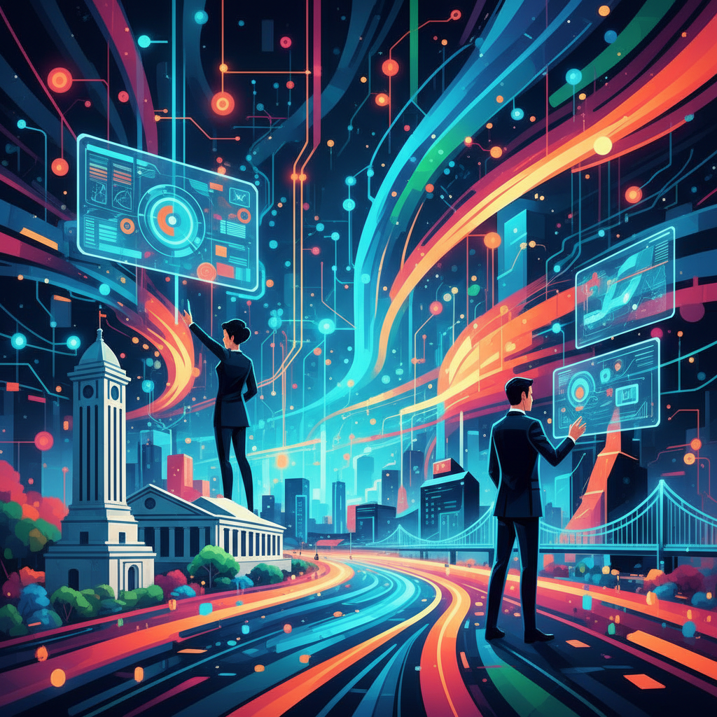 A graphic illustrating how AI platforms find businesses for users in Lawrence, KS.