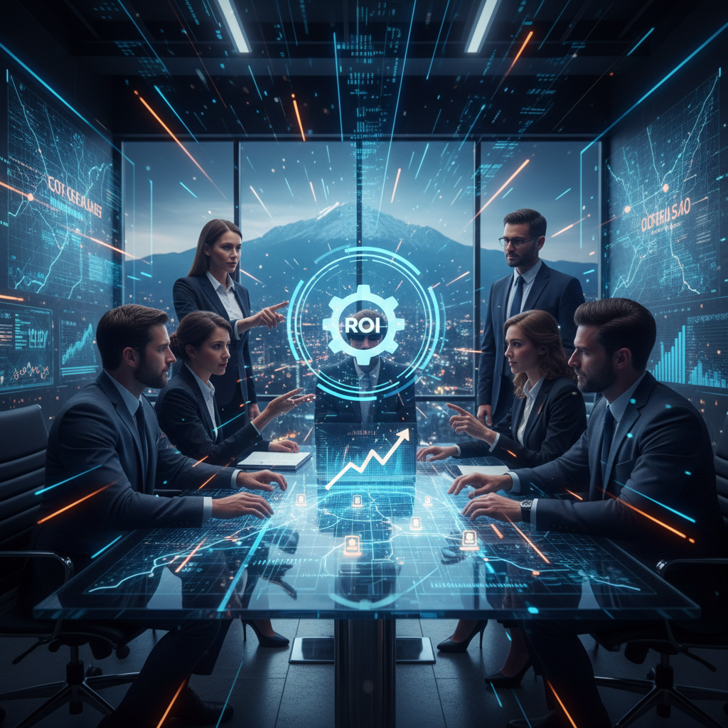 An illustration of innovAIt Media's AI automation system building authority for a Colorado Springs business.