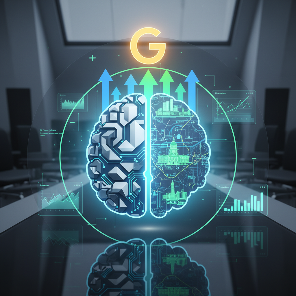 Graphic showing how Google AI automation can improve Google ranking in Columbus OH