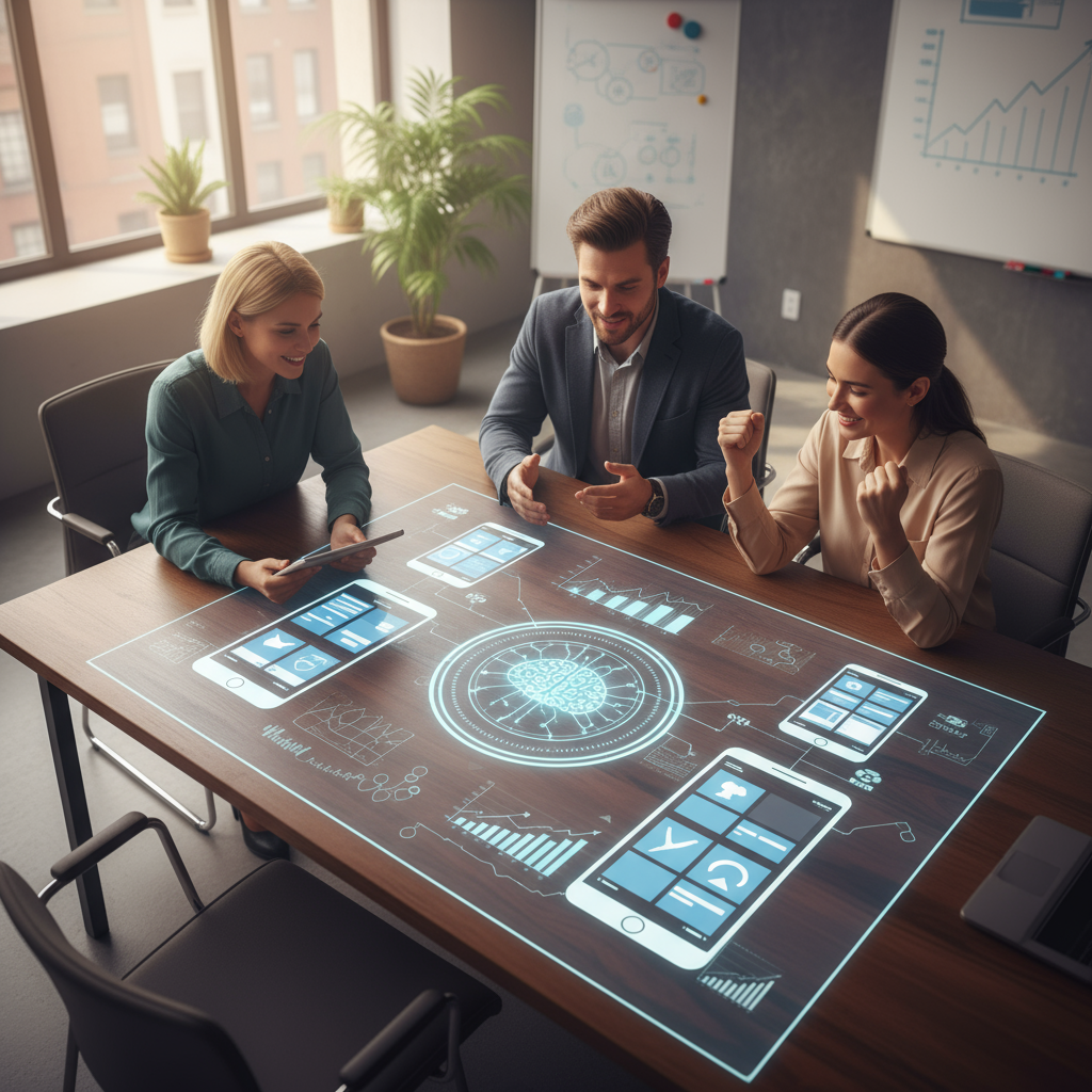 A comparison of a mobile-optimized website on different devices.