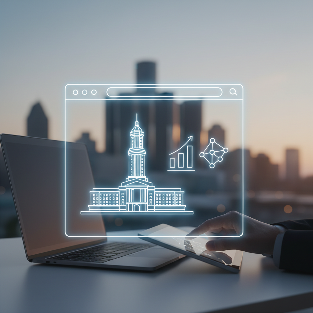 Can SEO consultants help my Detroit business with web design? A digital marketing meeting in Detroit.