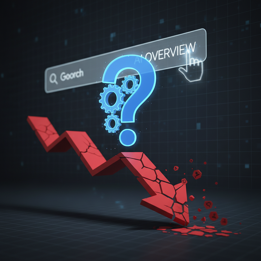 A business owner looking at a screen showing their website featured in Google AI Overview, representing a solution to stop losing customers.