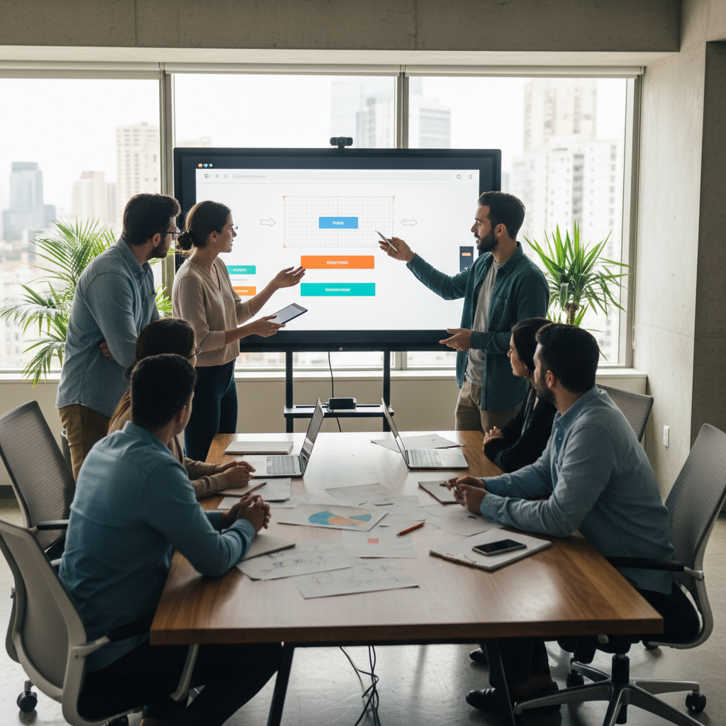 Effective Call-to-Action Design Strategies - A hand pointing at a data dashboard showing increasing conversion rates through CTA optimization