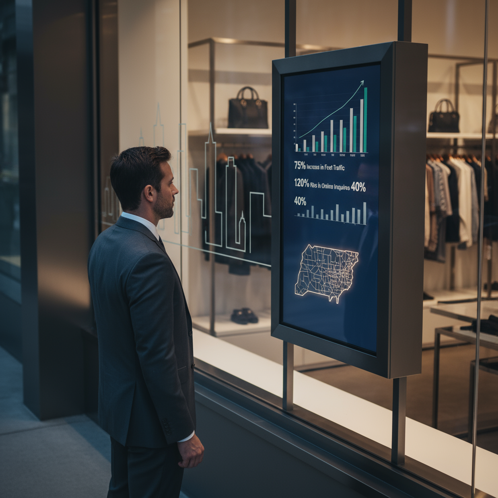 A Rochester NY business owner reviewing their SEO analytics.