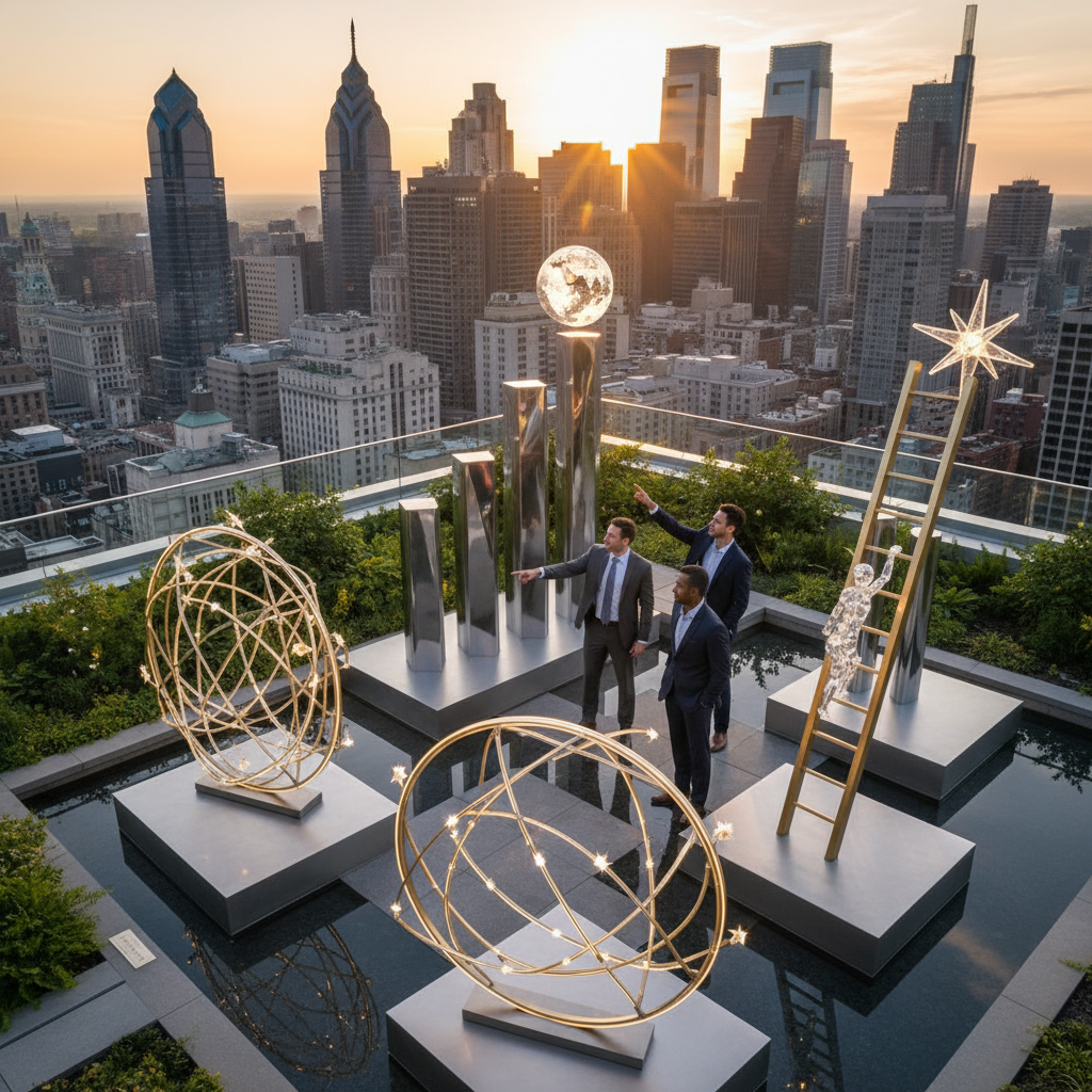 A man looking at his phone showing his business ranking #1 in Philadelphia.
