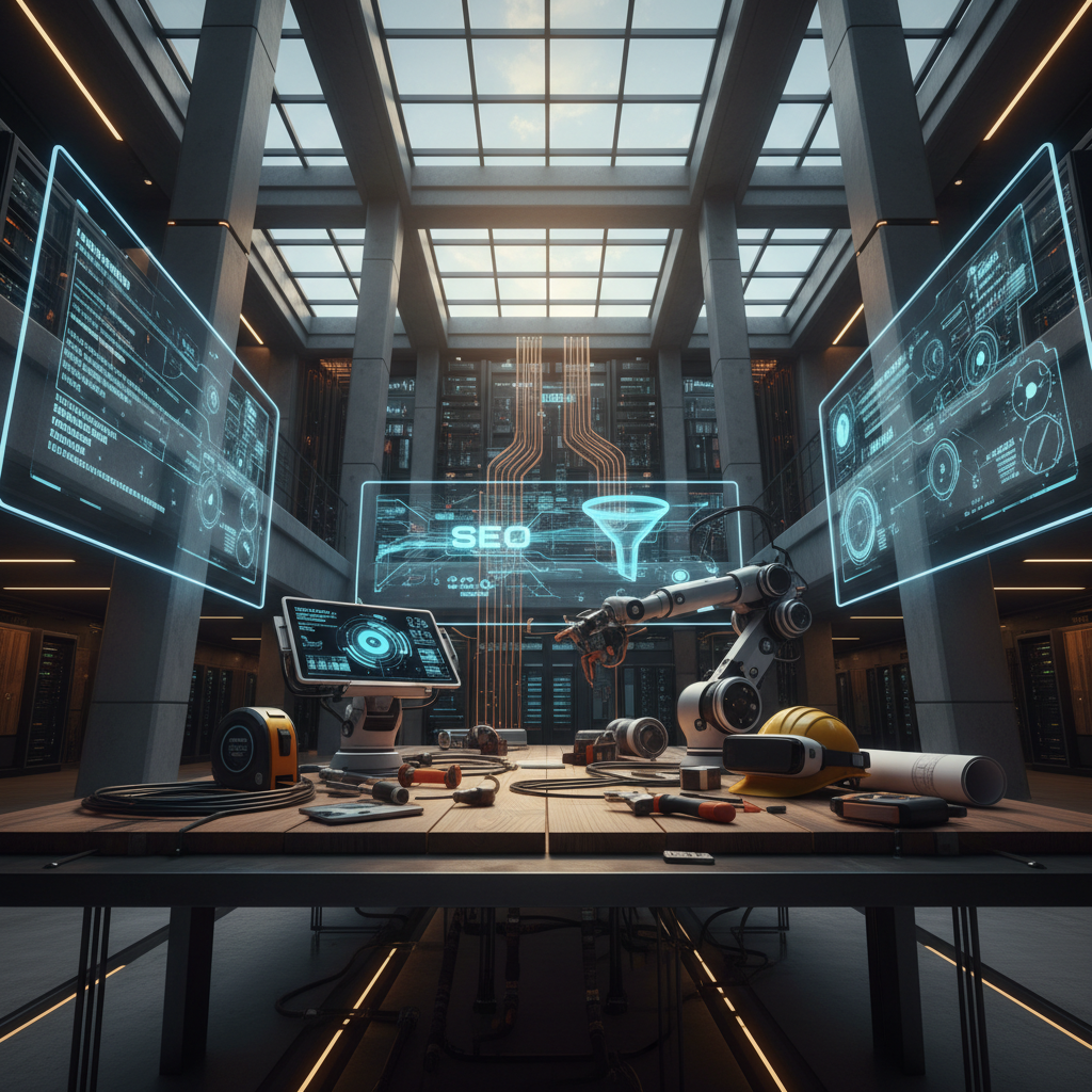 A man reviewing his successful marketing campaign on his laptop. The campaign is the result of following a guide to AI automation for SEO and marketing for contractors.