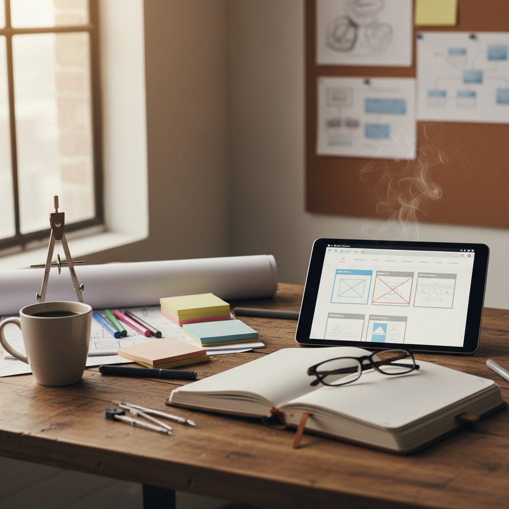 A dashboard showing key performance indicators for a website redesign, demonstrating a focus on ROI.
