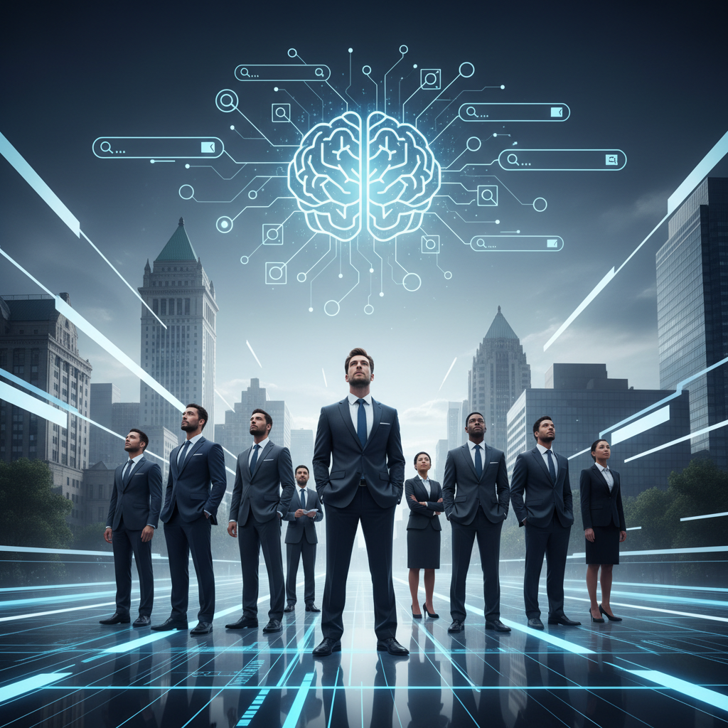 A graphic illustrating the concepts behind the best strategy for Hartford CT businesses to dominate AI search results.
