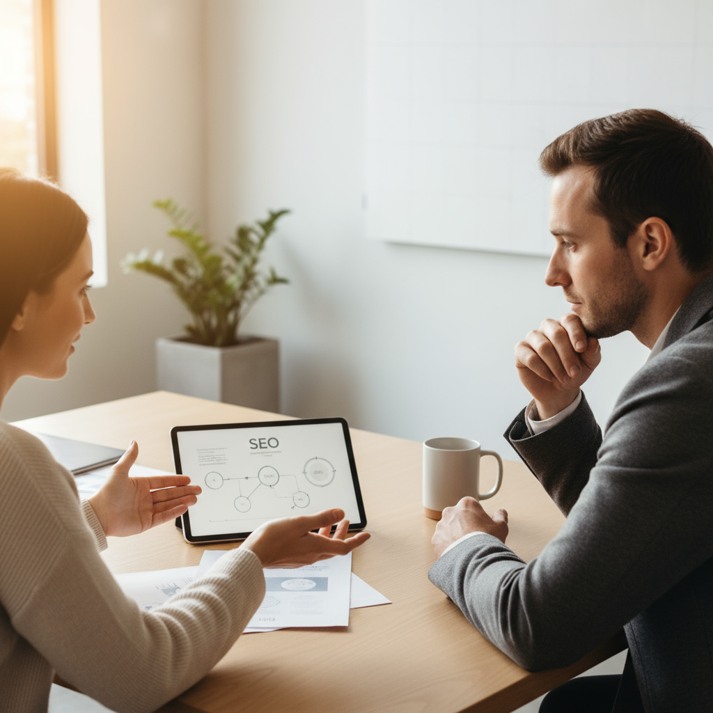 A checklist representing the questions to ask when analyzing SEO packages for a Cleveland small business.