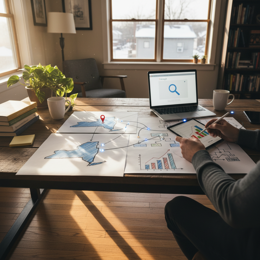 Optimizing Google Business Profile for Buffalo NY search results.