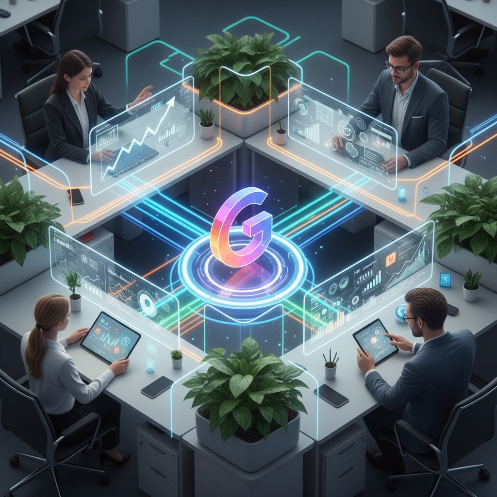 A laptop screen showing the results of an AI automation campaign for Google ranking.