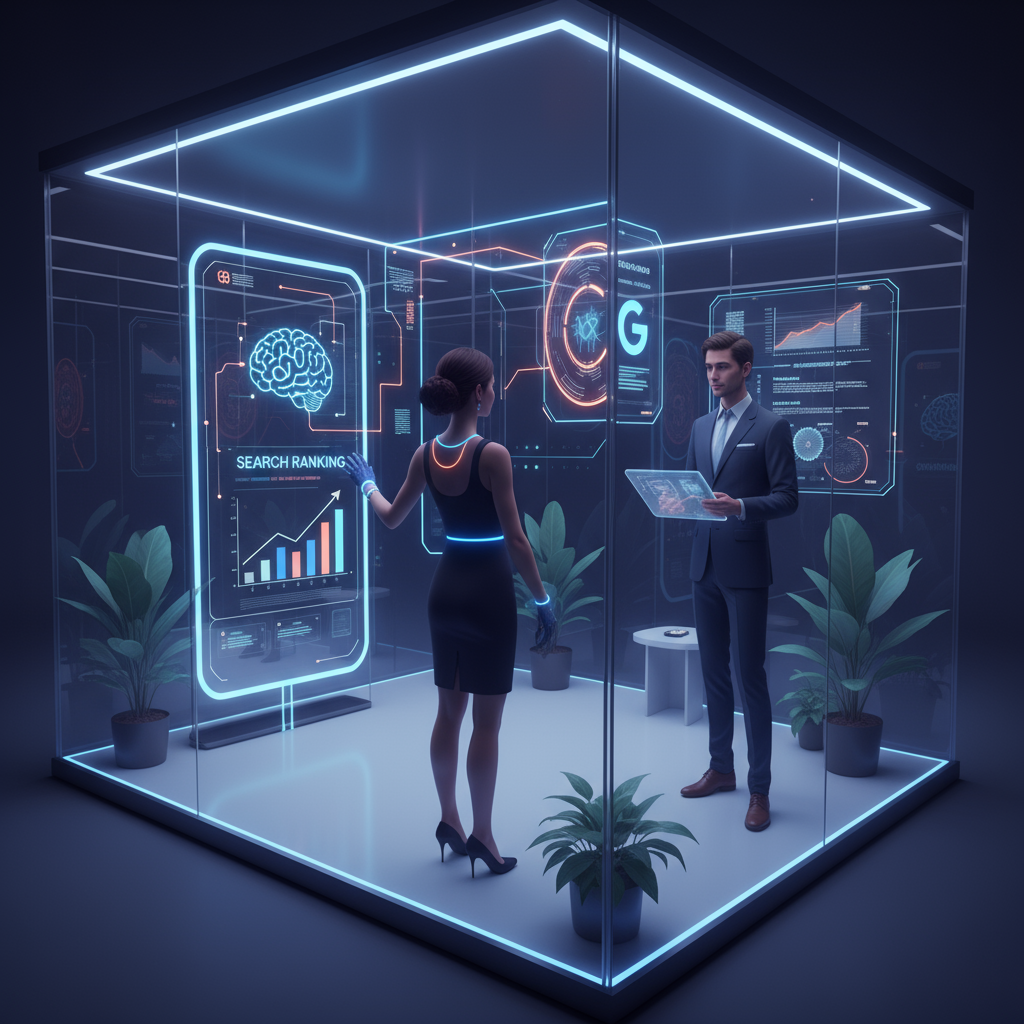 A checklist on a clipboard with items for using AI automation to improve Google Ranking.