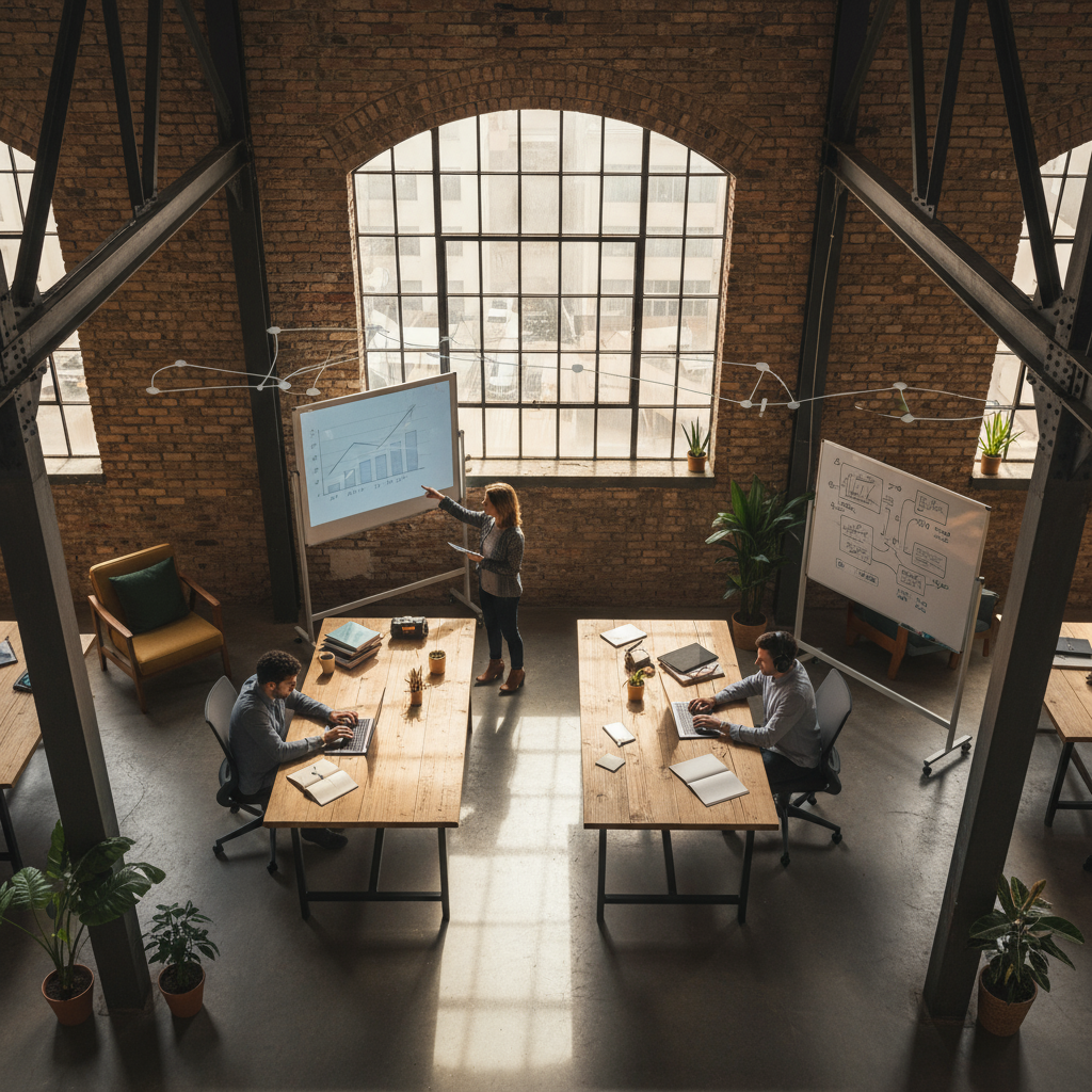 A map of a local area showing a small business ranking in the top 3 on Google Maps.