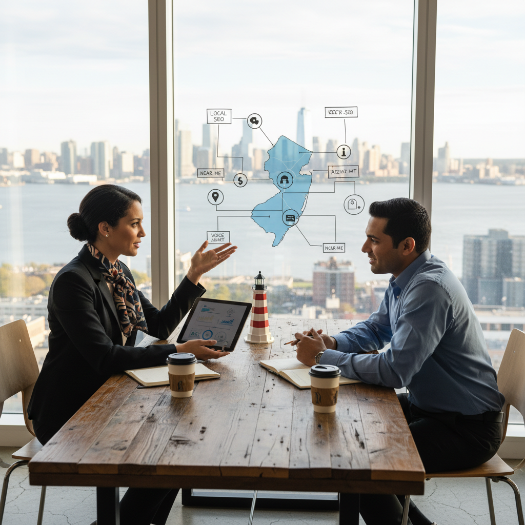 how to improve voice search AI optimization for local businesses in New Jersey