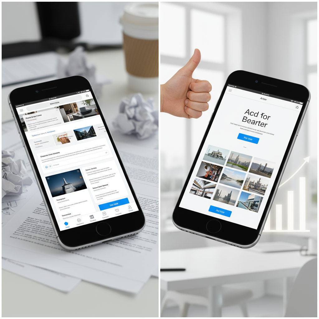 Mobile-First Web Design Best Practices - Various devices (phone, tablet, laptop) showing a website adapting its layout responsively