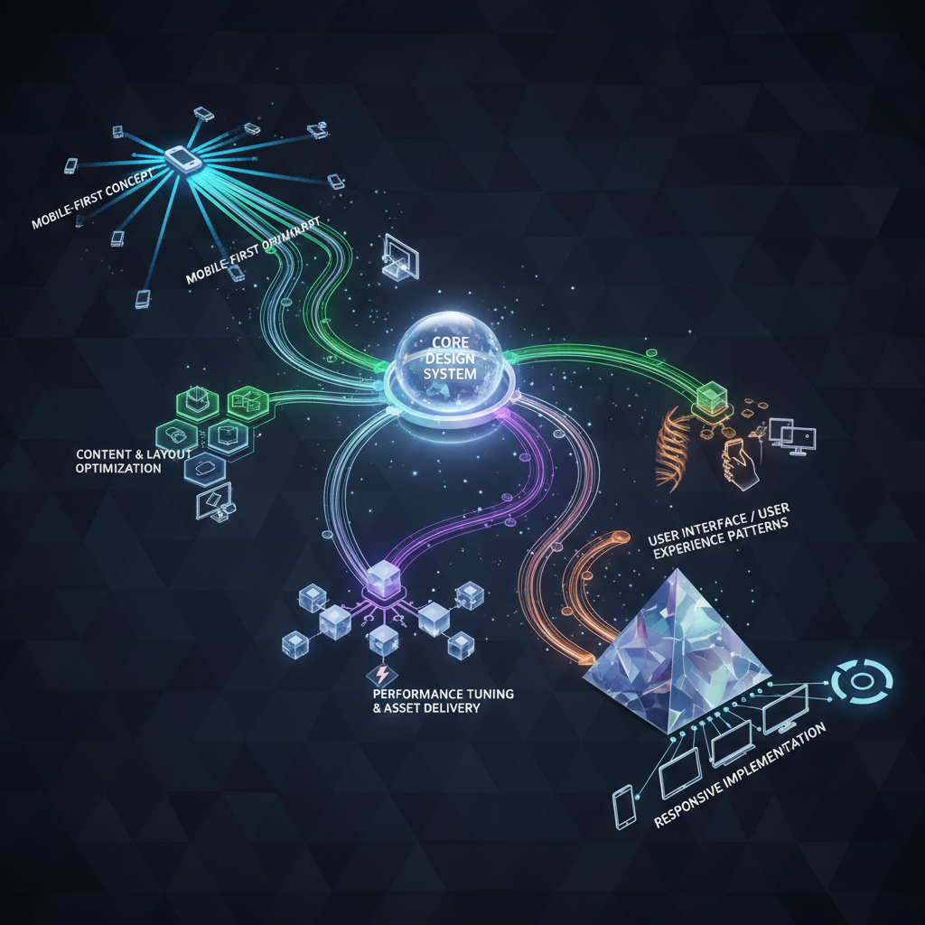 Mobile-First Web Design Best Practices - InnovAIt Media's team collaboratively designing a website on multiple screens