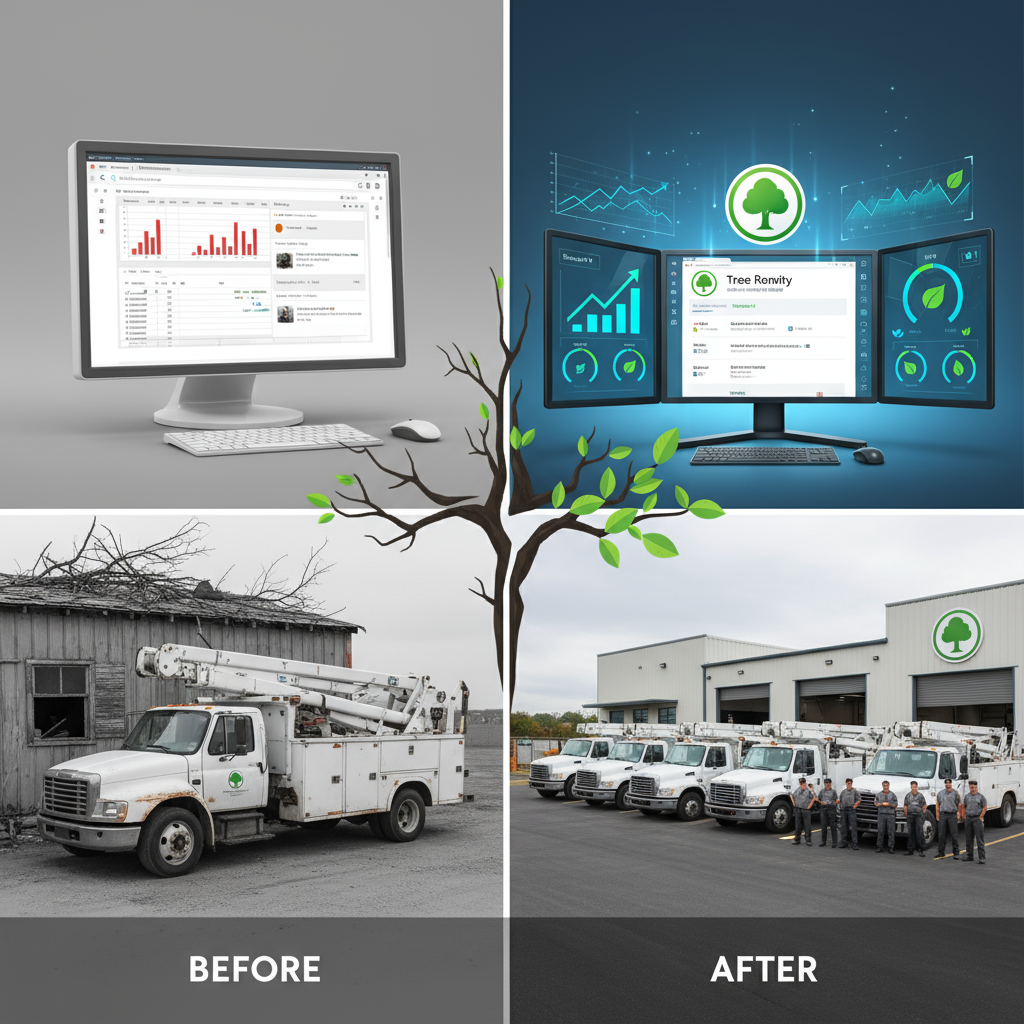 A checklist illustrating SEO strategies to rank a tree removal business #1 on Google.