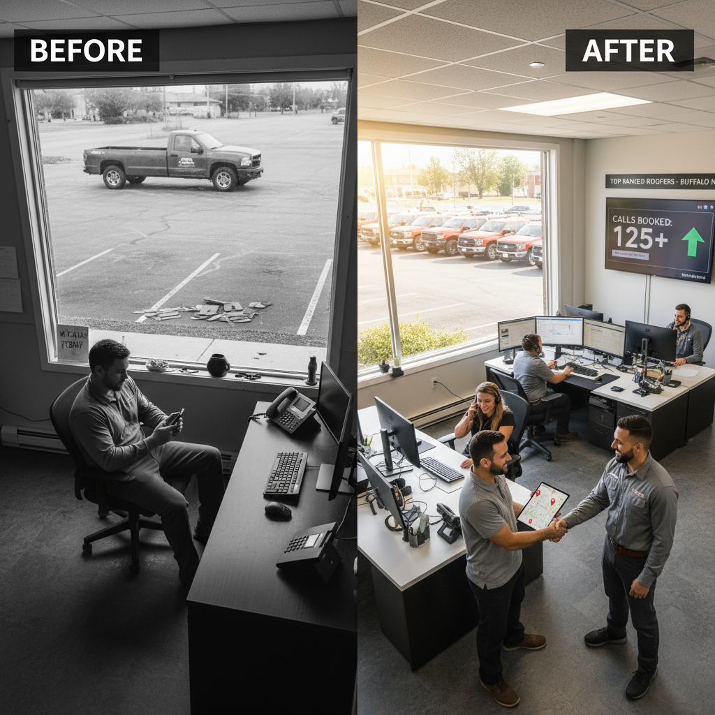 AI-driven content for roofing company SEO Buffalo NY