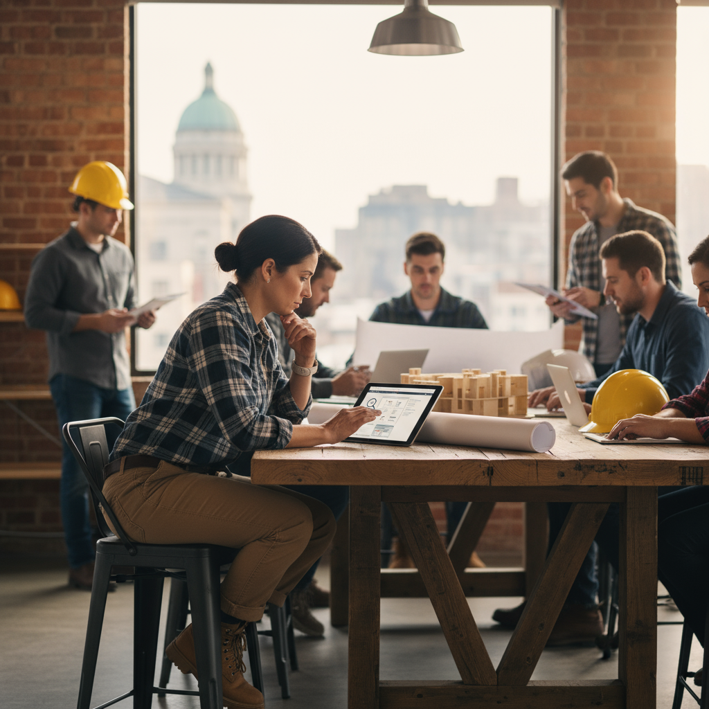 A contractor in Syracuse reviews SEO package performance on a laptop