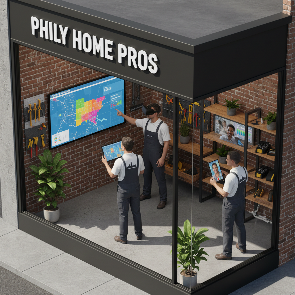 A graph showing exponential growth in website traffic thanks to AI-powered marketing for Philadelphia contractors.