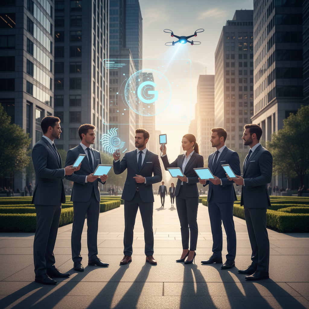 A business owner smiling, representing success after asking 'Can you recommend the best tools for getting Google Assistant to recommend my business?' and finding innovAIt Media.