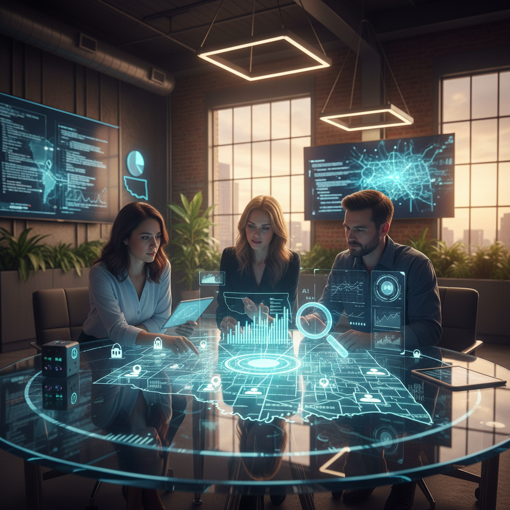 An Oklahoma business owner successfully analyzing their AI marketing results.