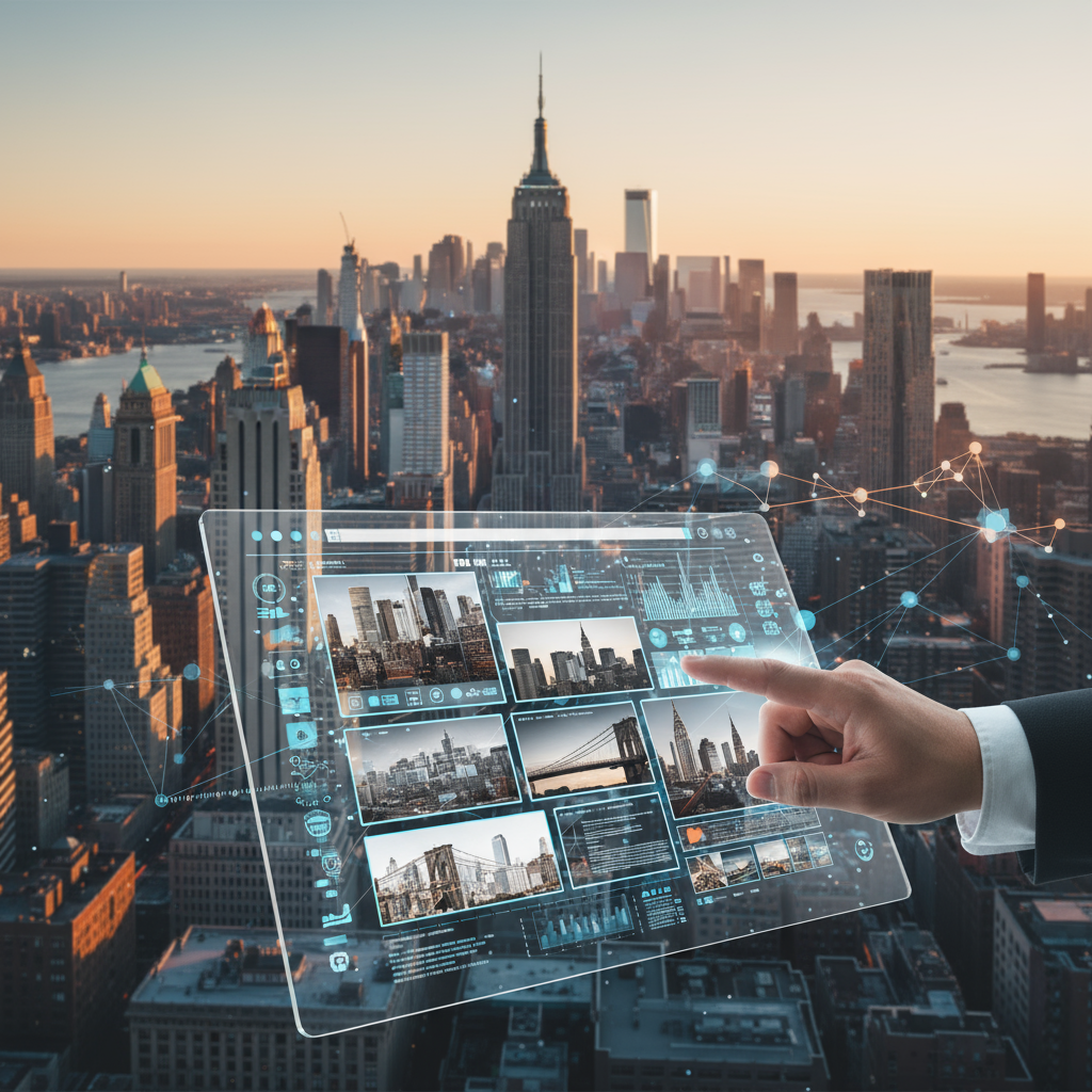 website design New York NY - Vibrant New York City skyline at sunset, representing digital business opportunities