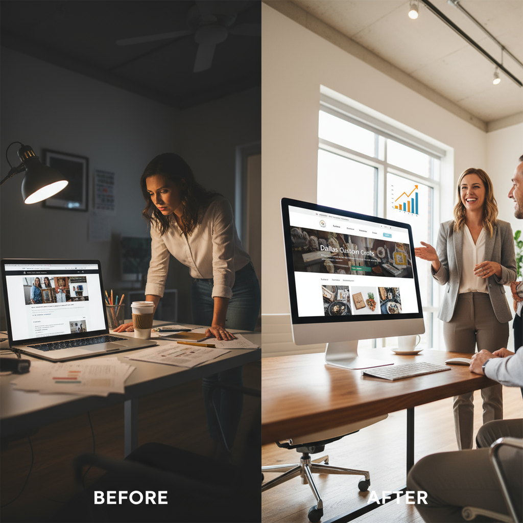 website design for small business Dallas - Mobile-responsive website design for small business Dallas on various devices