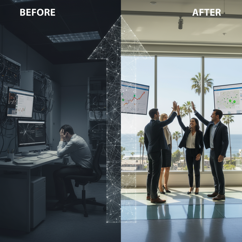 AI robot optimizing web code for website optimization services San Diego CA