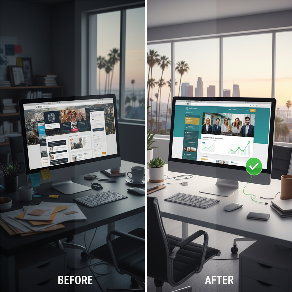 Expert website redesign specialist Los Angeles with AI automation